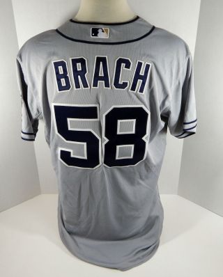 San Diego Padres Brad Brach 58 Game Issued Grey Jersey