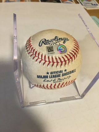 Christian Yelich Game Ball Career Hit 921 Mlb Authenticated Braun Trout