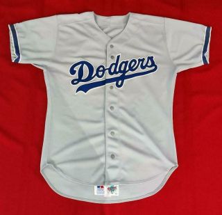 Los Angeles Dodgers Blank Russell Athletic Game Worn Road Jersey Size 44