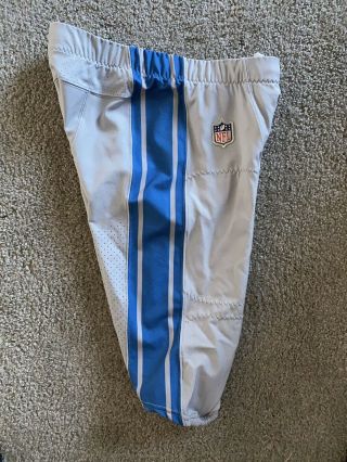 Detroit Lions Game Team Issued Pants Grey Jersey Size 34