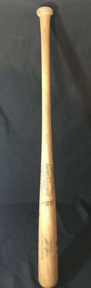 1961 BOSTON RED SOX GAME CRACKED BAT Autographed SIGNED HILLERICH & BRADSBY 2