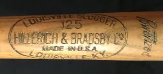 1961 BOSTON RED SOX GAME CRACKED BAT Autographed SIGNED HILLERICH & BRADSBY 3