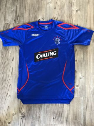Glasgow Rangers Vintage Umbro Football Shirt Mens Small