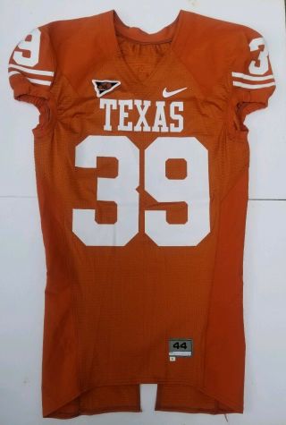 Nike Game Issued Authentic Texas Longhorns Ut Football Jersey Orange Home 39