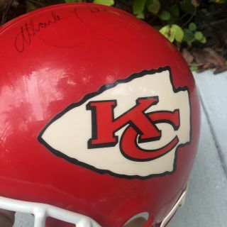 Mark Collins 25 Signed Riddell Kansas City Chiefs 1990’s Game NFL Helmet 3