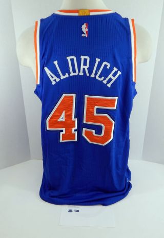 2014 - 15 York Knicks Cole Aldrich 45 Game Blue Jersey