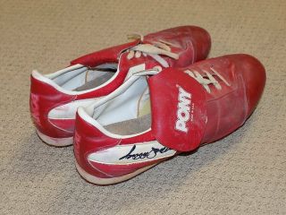 Reggie Jackson Game Worn Signed Cleats California Angels Yankees A 