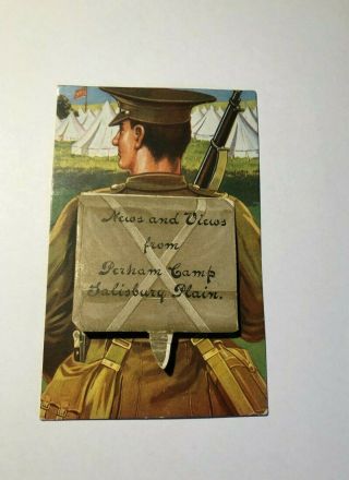 Vintage Postcard News And Views From Perham Camp Salisbury Plain World War One