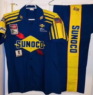 Vintage Terry Labonte Sunoco Nascar Pit Crew Uniform Shirt Pants Winston Olds