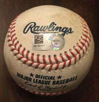 9/3/20 Padres@angeles Clevinger To Mike Trout Hit Fly Out Game Ball Rendon