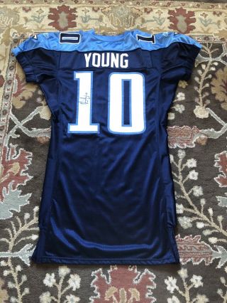 Vince Young Tennessee Titans Autographed Game Team Issued Jersey