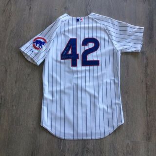 2009 Alfonso Soriano Chicago Cubs Game Worn Signed Jersey 42 Robinson Day