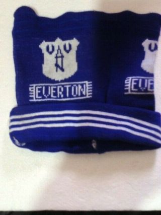 Everton Fc Fa Cup Final Vintage 1980s Knitted Ski Hat
