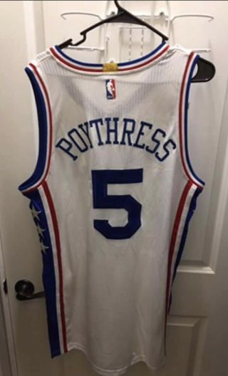 Alex Poythress Philadelphia 76ers Kentucky Wildcats Game Worn/issued Jersey