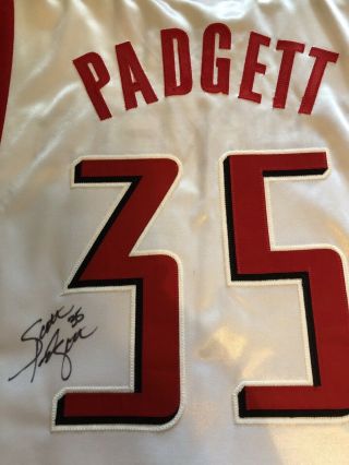 Scott Padgett Houston Rockets Kentucky Wildcats Signed Game Worn Jersey