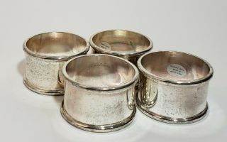 Vintage Silver Plated Napkin Rings - Set Of 4