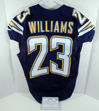 2013 San Diego Chargers Steve Williams 23 Game Issued Navy Jersey