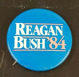 Vintage 1984 Reagan Bush 84 Presidential Campaign Button Republican Pin