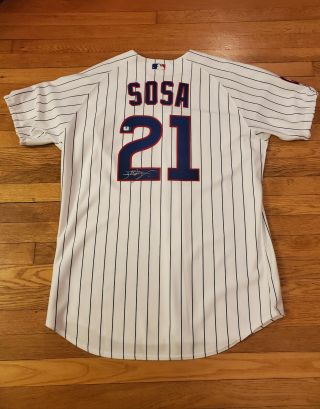 Sammy Sosa 2004 Chicago Cubs Signed Game Issued Team Issued Home Jersey