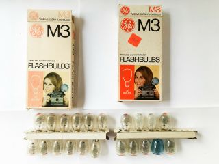 Vintage Ge Flash Bulbs For Camera Flash Model M3