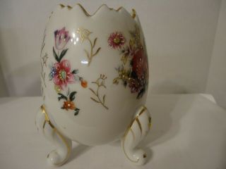 Vintage 1950 ' s Napco Porcelain Egg Cup Footed Vase Hand Painted 2