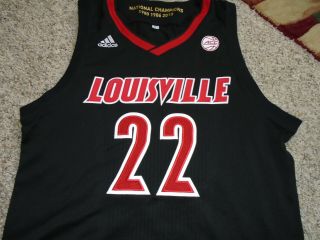 Louisville Cardinals Basketball Deng Adel Adidas Game Black Jersey