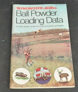 Winchester - Western Ball Powder Loading Data Pamphlet 1976 - Vintage - Great Shape