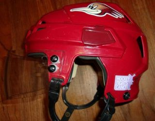 (ahl) Tucson Roadrunners Jeremy Gregoire Game - Worn 25 Red Helmet With Hfc Decal