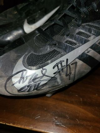 CHRIS CONTE AUTOGRAPHED SIGNED GAME WORN CLEATS CHICAGO BEARS BUCANEERS 3
