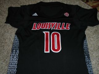 Louisville Cardinals Basketball Jaylen Johnson Adidas Game Black Ice Jersey