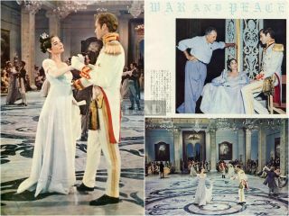 Audrey Hepburn War And Peace 1955 Vintage Japan Picture Clippings 2 - Sheets Df/o