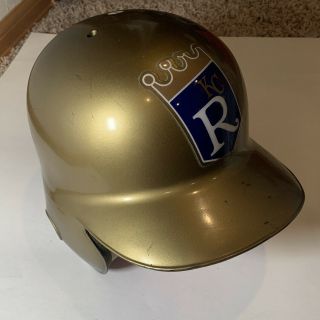 Authentic Kansas City Royals Batting Helmet (lefty) Gold