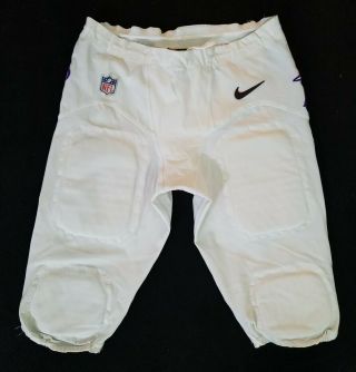 13 Of Baltimore Ravens Player Worn White Football Pants - Size 36