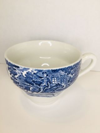 Vintage Staffordshire Liberty Blue Tea Coffee Cup Paul Revere Made In England