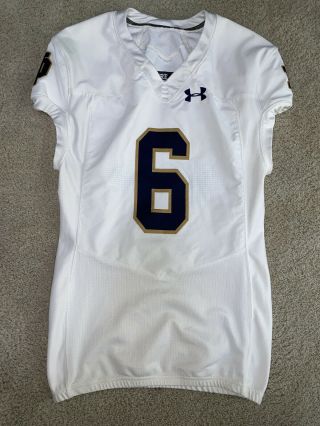 2015 Team Issued Notre Dame Football Under Armour Away Jersey 6