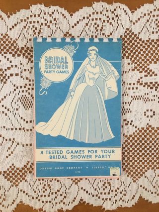 Vintage 1950s Bridal Shower Party Game Book