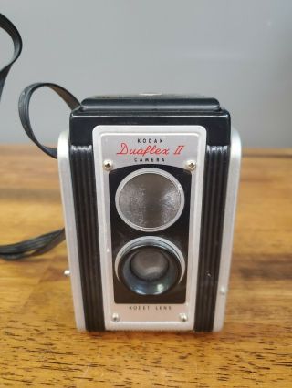 Vintage Antique Kodak Duaflex Ii 2 Film Camera With Kodet Lens