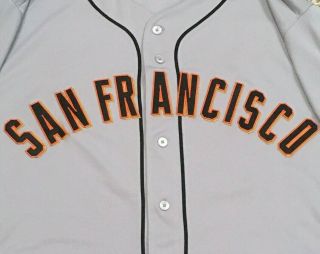 MATT REYNOLDS size 50 57 2016 SAN FRANCISCO GIANTS GAME JERSEY ROAD MLB 3