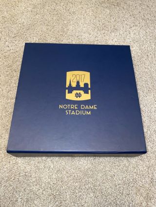 2017 Notre Dame Football Season Ticket Holder Box W/ Gold Card,  Portable Charger
