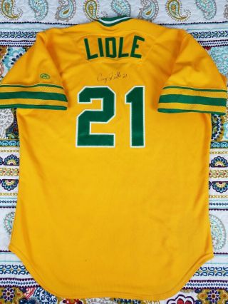 Cory Lidle Oakland A ' s Athletics Rawlings Game Jersey sz 46 Signed Worn VTG 3
