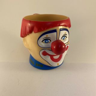 Vintage Ringling Brothers Barnum Bailey Circus Plastic Clown Mug 1980s