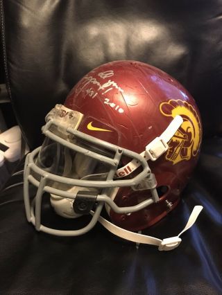 Stanley Havili Game USC Trojans Helmet Game Worn Jersey 2
