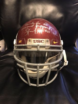 Stanley Havili Game USC Trojans Helmet Game Worn Jersey 3