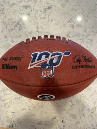 La Los Angeles Rams Game Ball Team Issued 100 Nfl Season