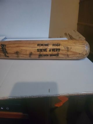 Steve Avery Atlanta Braves Game Baseball Bat Louisville Slugger 2