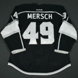 2015 - 16 Michael Mersch Los Angeles Kings Game Worn Hockey Jersey MeiGray 2