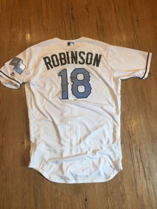 Drew Robinson Rookie Fathers Day Texas Rangers Game Issued Jersey 2017 Un