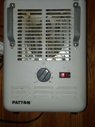 Vintage Patton Electric Metal Box Space Heater 1500 Watts Max,