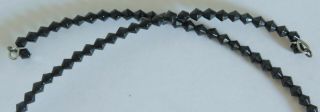 Sweet Vintage Monet Black Beaded Wire Wrap Choker Necklace Drop Pendant 3