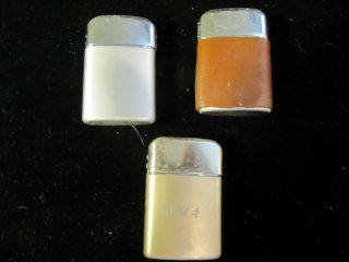 3 Vintage Lighters,  Ronson Typhoon